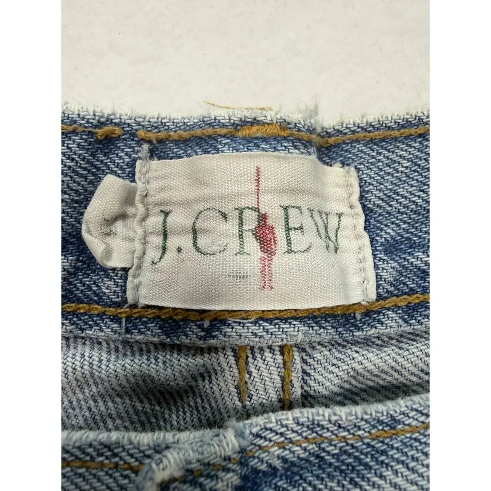 Vintage J.Crew Jeans Mens 33x28 Light‎ Wash Button Fly Straight Leg USA Style